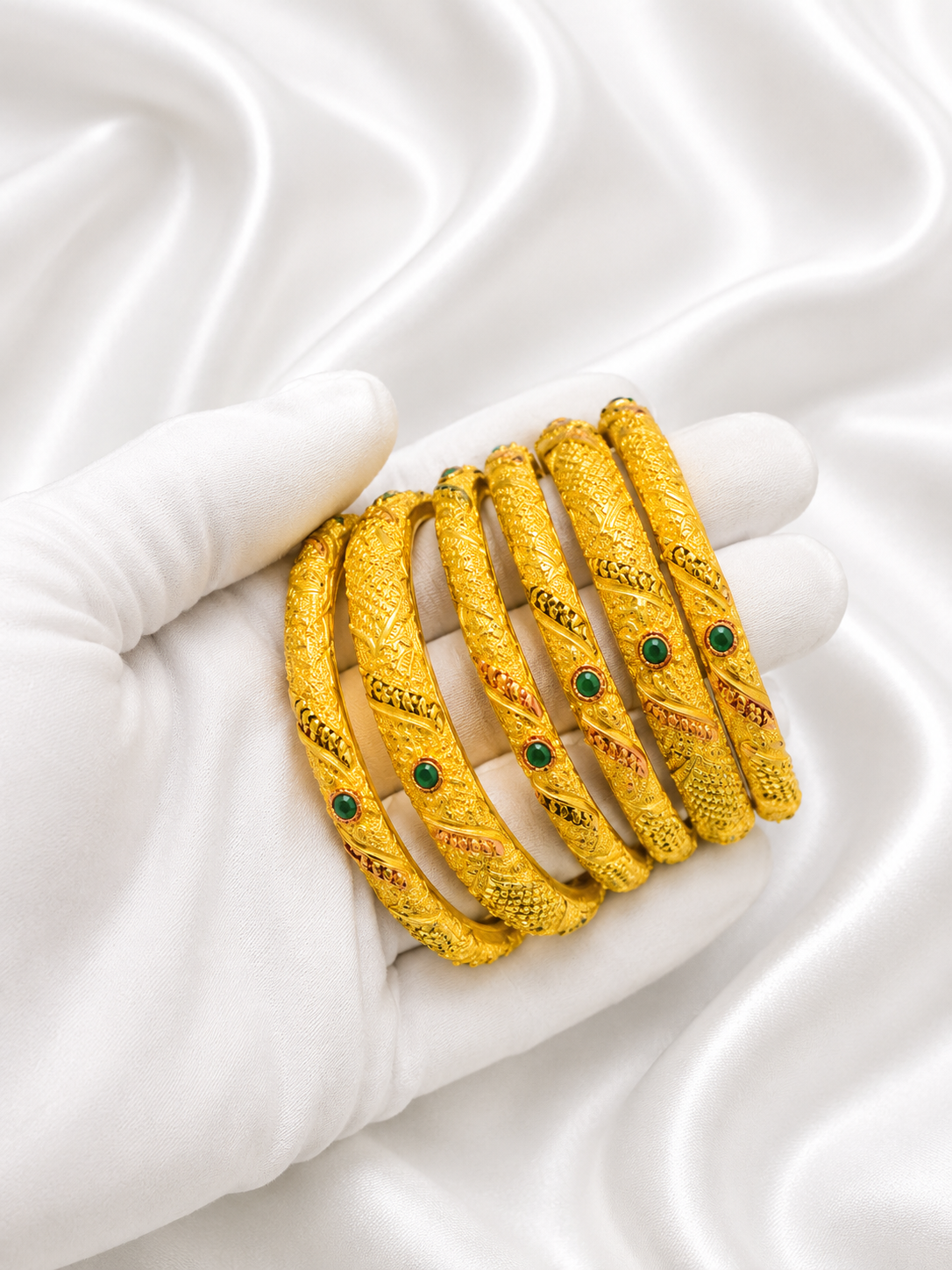 00047 - Bracelet (lot de 6) - Plaqué or 2 grammes