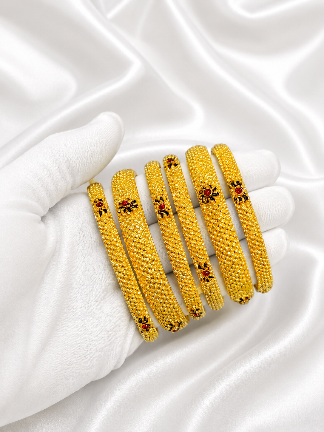 00048 - Bracelet (lot de 6) - Plaqué or 2 grammes