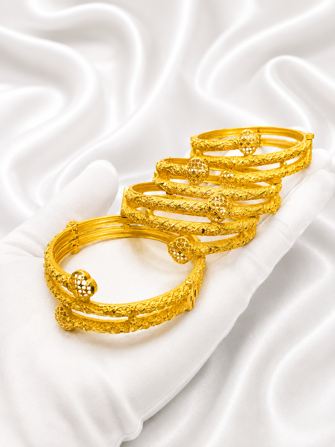 00051 - Bracelet (lot de 4) - Plaqué Or 2 Grammes