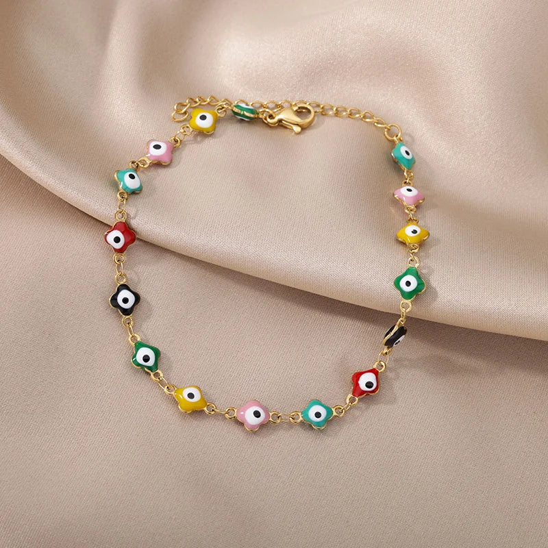 Elariah 18K Gold-Plated Stainless Steel Pearl Anklet for Women – Classic Imitation Pearl Beach Ankle Bracelet