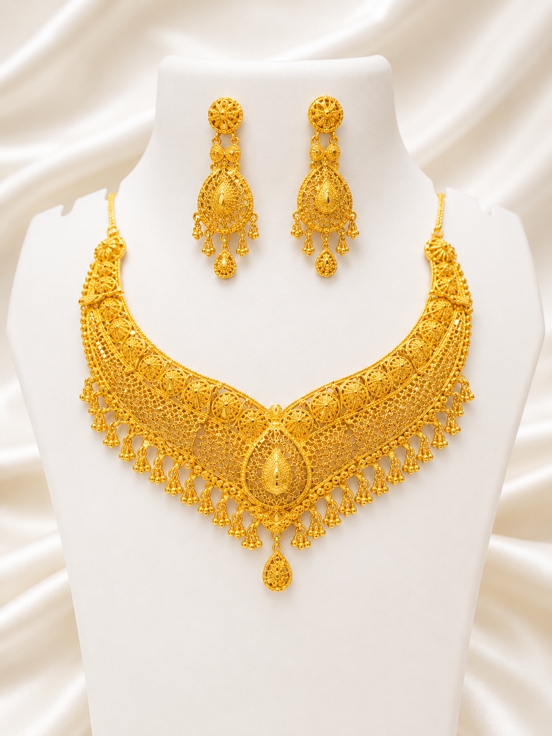 00878 - Necklace - 2 Gram Gold Plated