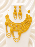 Necklace 0194 – Gold-Plated Geometric Pendant Necklace