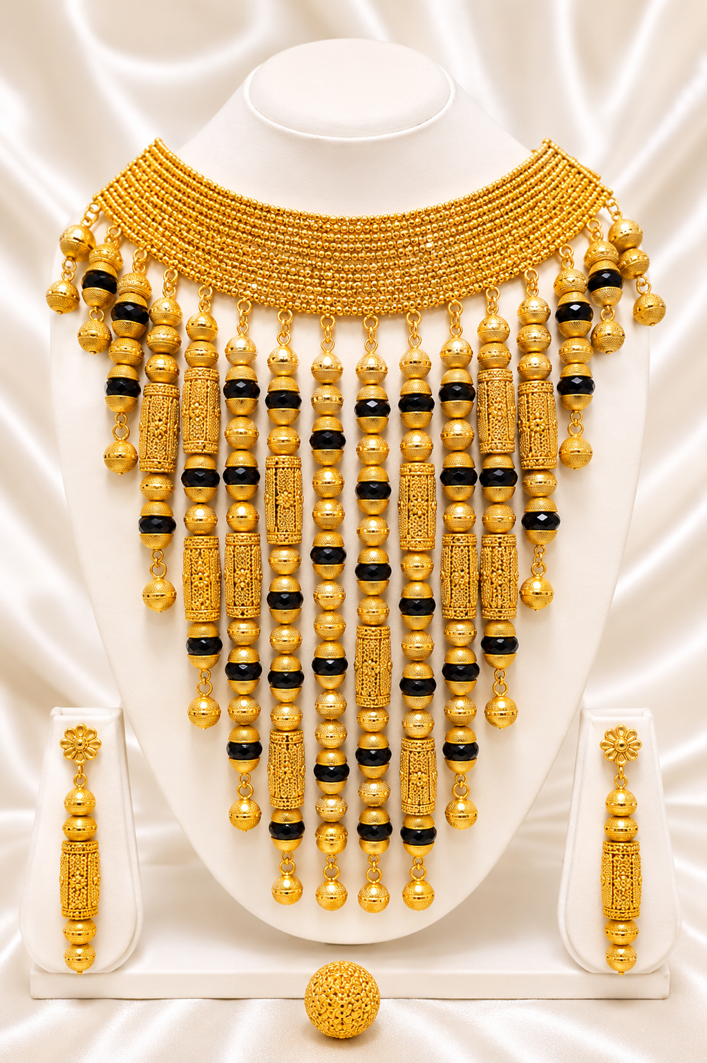 Necklace 0207 – Gold-Plated Ornate Necklace