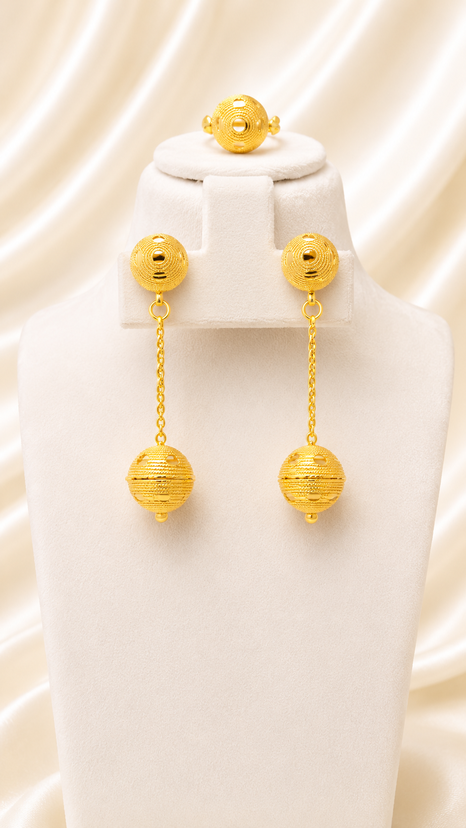 Earring 0016 – Gold-Plated Festive Drop Earrings