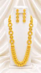 Necklace 0395 – Gold-Plated Contemporary Statement Necklace