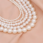 Classic Imitation Pearl Beaded Choker Necklace for Women – Elegant Bridal & Wedding Pearl Collar Necklace