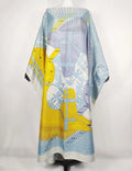 Vestido Kaftan Abaya Elariah de Talla Grande con Estampado Africano para Mujer – Maxi Boubou de Seda Twill Modesto | Talla Única