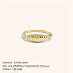 316L Stainless Steel Fashion Ring – Durable, Non-Fading Band for Women