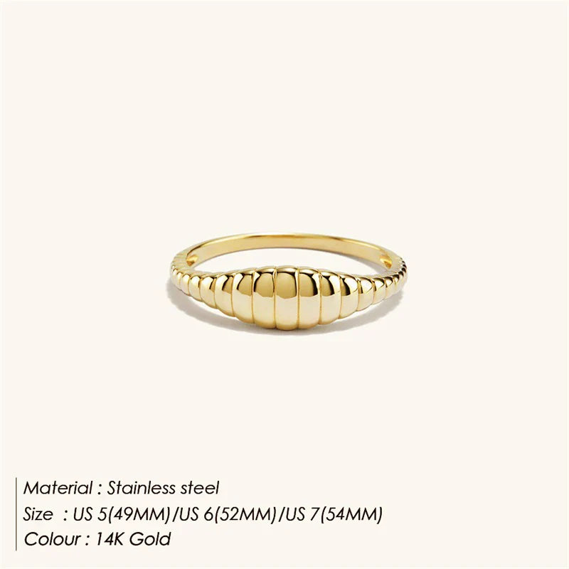 316L Stainless Steel Fashion Ring – Durable, Non-Fading Band for Women
