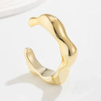 Irregular Geometric Cuff Bangle Bracelet for Women – Bold Statement Fashion Bracelet, Trendy Open Cuff Jewelry