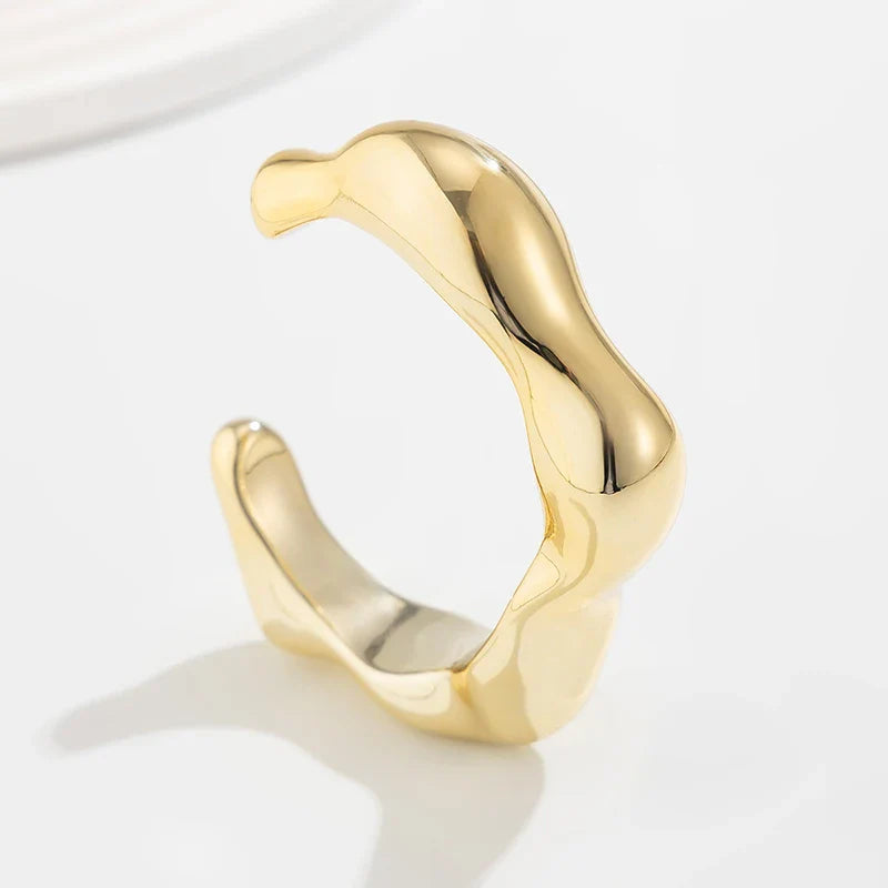 Irregular Geometric Cuff Bangle Bracelet for Women – Bold Statement Fashion Bracelet, Trendy Open Cuff Jewelry