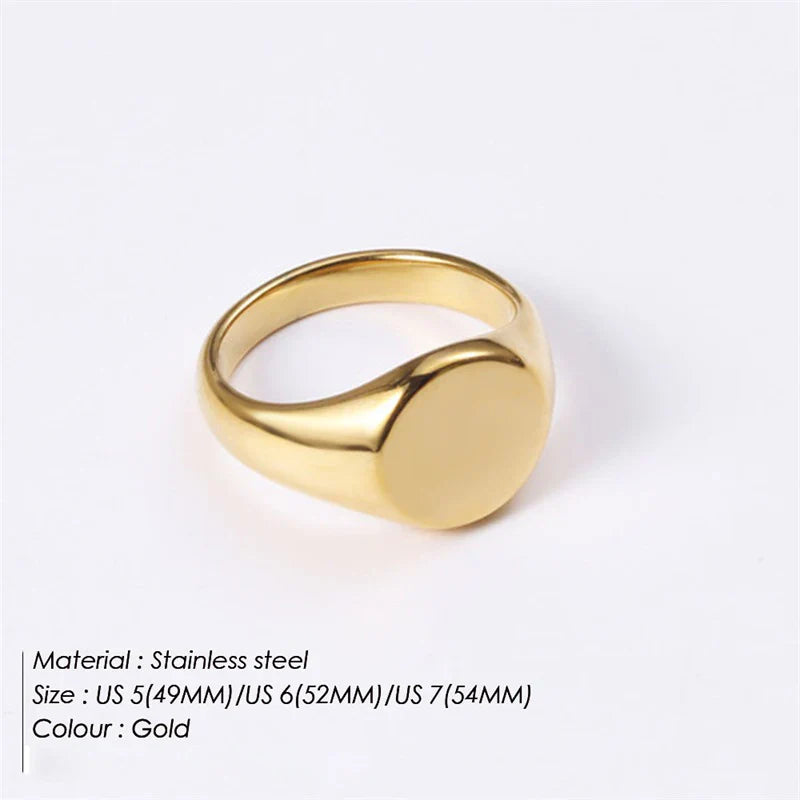 316L Stainless Steel Fashion Ring – Durable, Non-Fading Band for Women
