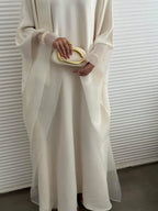 Elegant Middle Eastern Abaya Kaftan – Loose Fit Full Sleeve Modest Maxi Dress for Evening & Occasion Wear