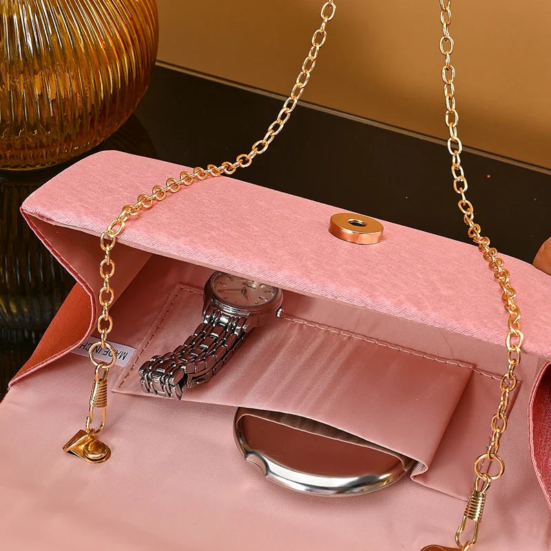 Women's Envelope Evening Clutch Bag - Hard Shell Party Handbag with Criss-Cross Design | Elariah