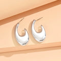 Elariah Geometric Irregular Acrylic Stud Earrings – Metallic Finish Minimalist Rhinestone Statement Earrings for Women