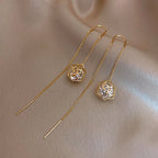 Elegant Pearl Long Tassel Drop Earrings – Fashion Metal Chain Jewelry for Women