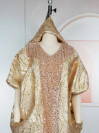 Elariah Luxury Sequin Kaftan Abaya for Women with Matching Headscarf – Modest Evening Party Maxi Dress