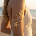 Elariah Antique Gold Hollow Flower Open Cuff Bracelet for Women – Adjustable Floral Boho Arm Cuff Bangle