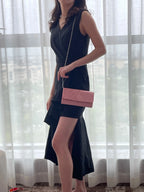 Women's Envelope Evening Clutch Bag - Hard Shell Party Handbag with Criss-Cross Design | Elariah