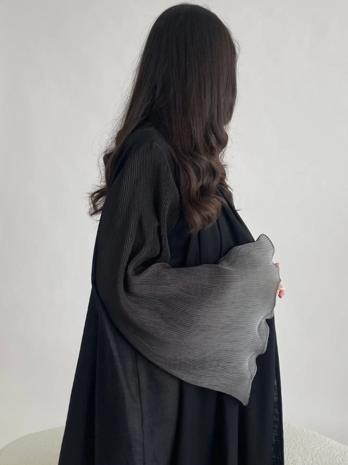 Abaya Elariah à manches évasées sans fermeture pour femme – Caftan maxi pudique, robe islamique ample à manches longues