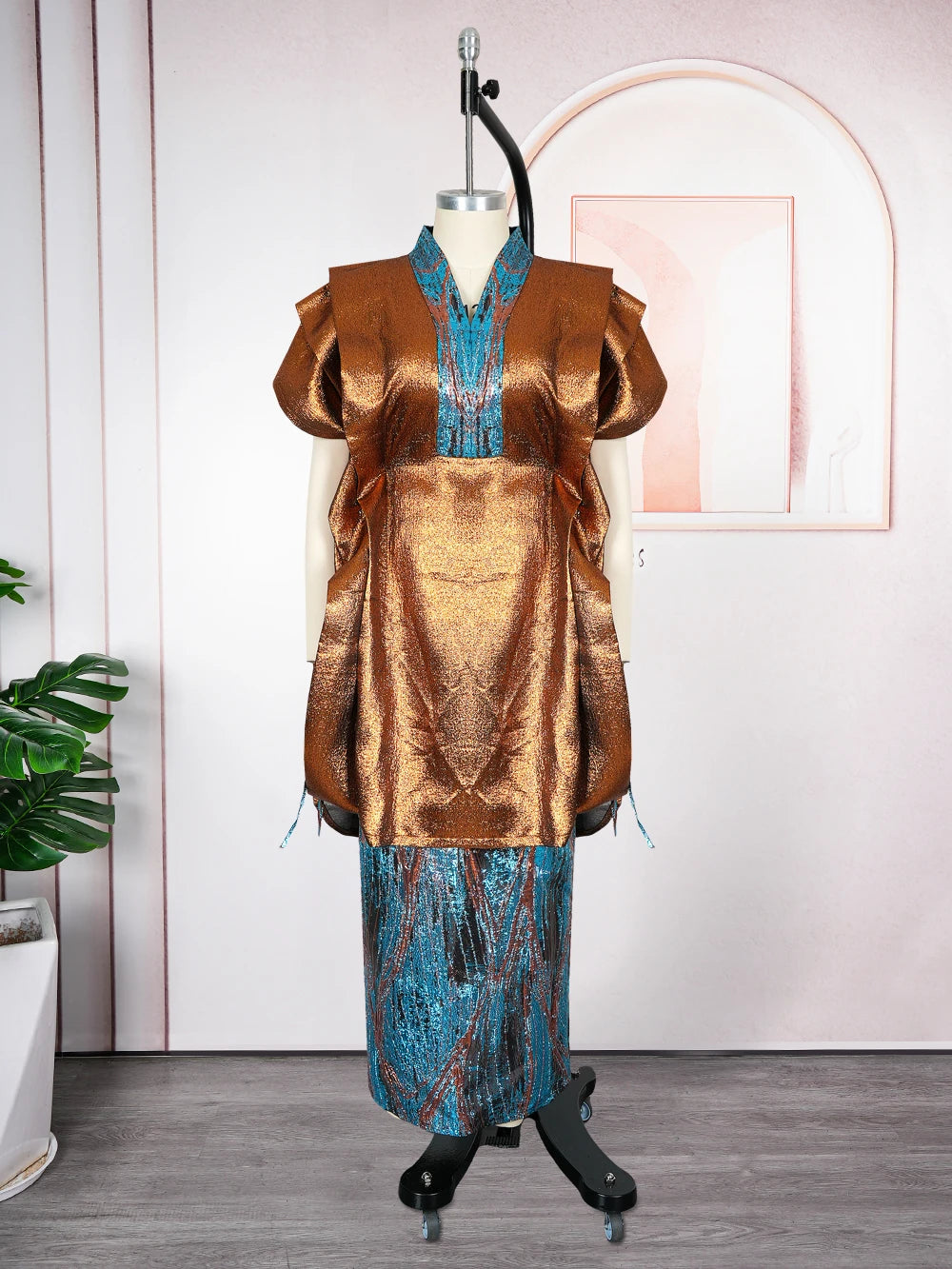 Conjunto de falda de 2 piezas con estampado africano Elariah para mujer – Atuendo tradicional Dashiki de talla grande para fiestas y bodas