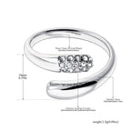 JeeMango Double Circle Stainless Steel Ring for Women – 18K Gold Plated, Waterproof, Trendy Fashion Jewelry
