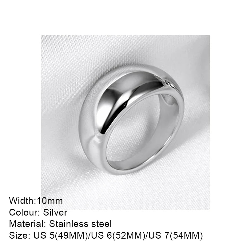 316L Stainless Steel Fashion Ring – Durable, Non-Fading Band for Women