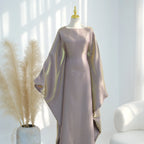 Elariah Shimmering Eid Kaftan Abaya – Extra Loose Fit Butterfly Sleeve Maxi Dress for Ramadan, Evening & Party Wear