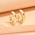 Elariah Geometric Irregular Acrylic Stud Earrings – Metallic Finish Minimalist Rhinestone Statement Earrings for Women