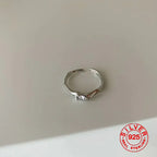 Silver Color Adjustable Zircon Ring for Women – Elegant Gold Plated Open Band Fashion Ring | Minimalist Party & Wedding Jewelry