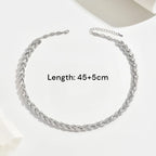 Elariah Rose Gold Plated Twisted Necklace & Bracelet Jewelry Set with Crystal Glass Accents – Elegant Party Gift for Women