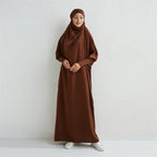 Elariah Abaya de Oración con Capucha para Mujer – Vestido Maxi Jilbab Islámico Holgado con Mangas Fruncidas