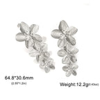 Unift Vintage Flower Stud Earrings for Women – Bohemian 14K Gold-Plated Stainless Steel Statement Jewelry