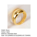 316L Stainless Steel Fashion Ring – Durable, Non-Fading Band for Women
