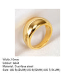 316L Stainless Steel Fashion Ring – Durable, Non-Fading Band for Women