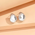 Elariah Geometric Irregular Acrylic Stud Earrings – Metallic Finish Minimalist Rhinestone Statement Earrings for Women