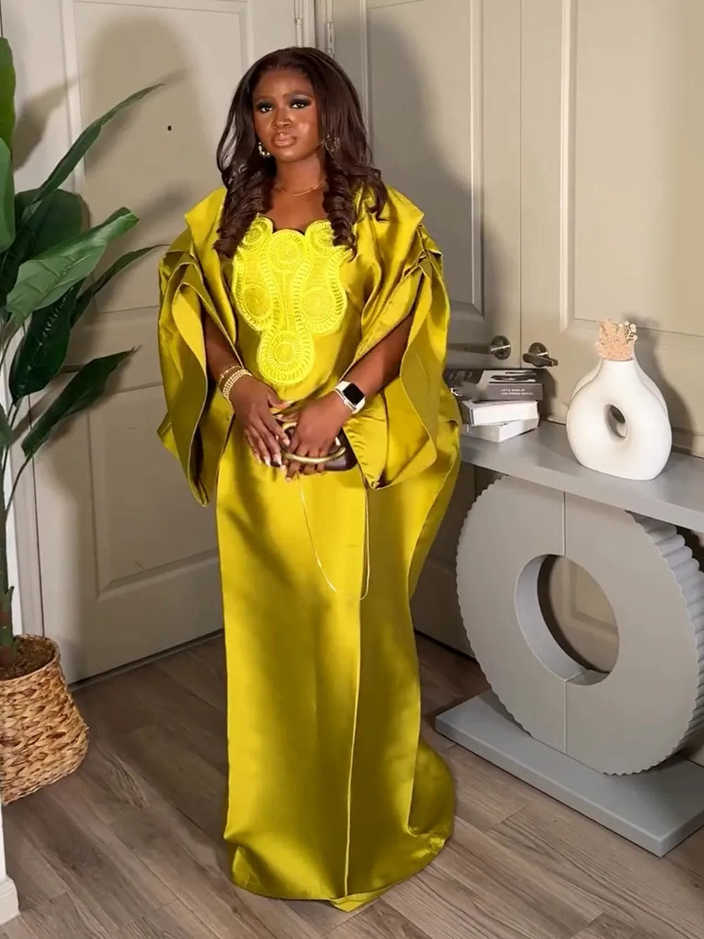 Elariah Women's African Dashiki Kaftan Maxi Dress – Traditional Ankara Style Modest Abaya Gown