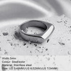 316L Stainless Steel Fashion Ring – Durable, Non-Fading Band for Women