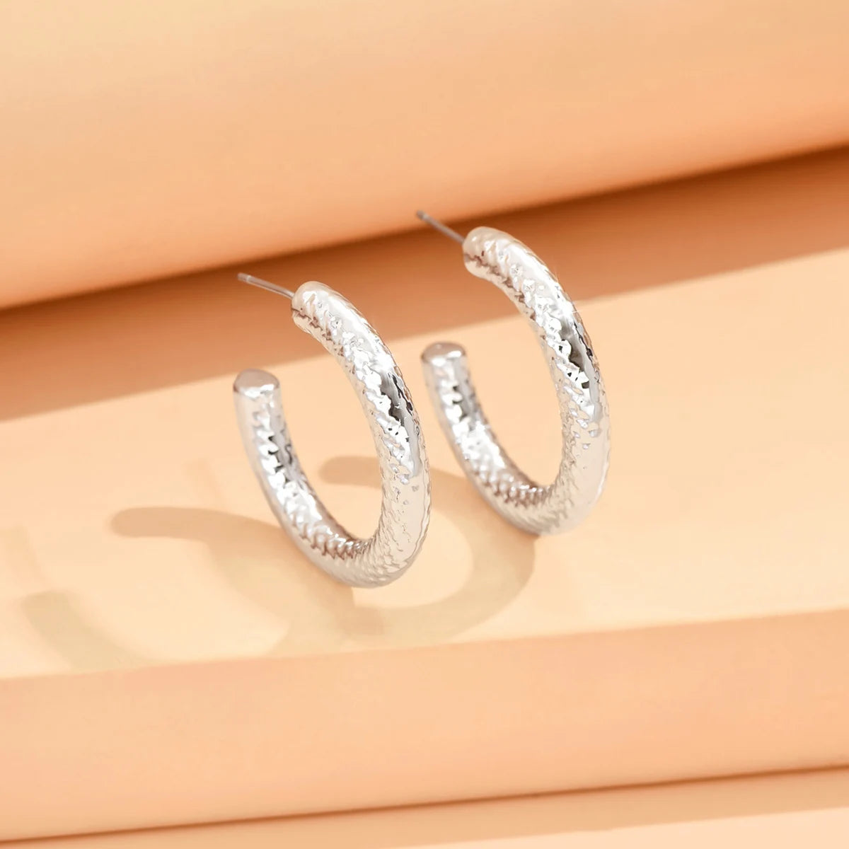 Elariah Geometric Irregular Acrylic Stud Earrings – Metallic Finish Minimalist Rhinestone Statement Earrings for Women