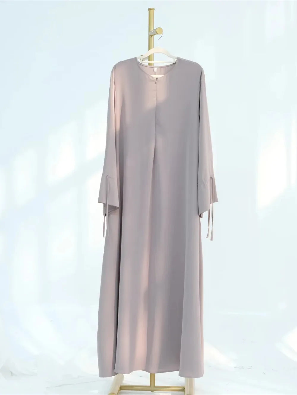 Elariah Women's Modest Maxi Kaftan Dress with Bow Detail & Pockets | Long Sleeve Islamic Abaya for Ramadan, Eid & Everyday Wear