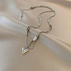 Creative Sweet Heart Pendant Necklace – Adjustable Clavicle Chain Jewelry for Women & Girls