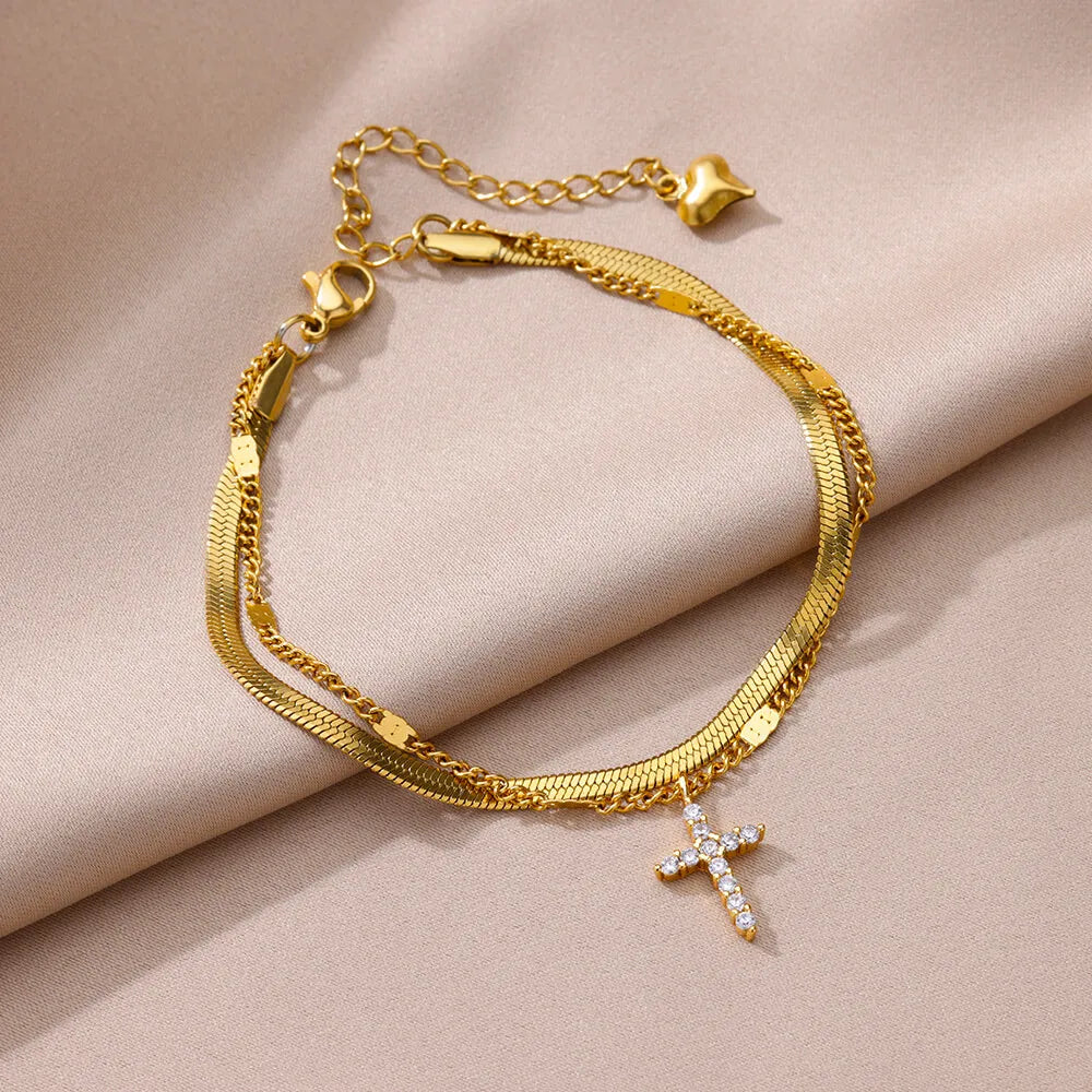 Elariah 18K Gold-Plated Stainless Steel Pearl Anklet for Women – Classic Imitation Pearl Beach Ankle Bracelet