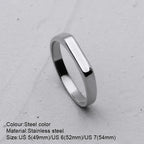 316L Stainless Steel Fashion Ring – Durable, Non-Fading Band for Women