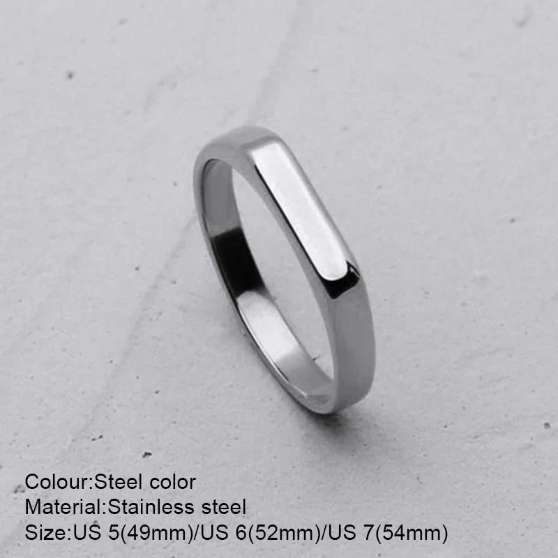 316L Stainless Steel Fashion Ring – Durable, Non-Fading Band for Women