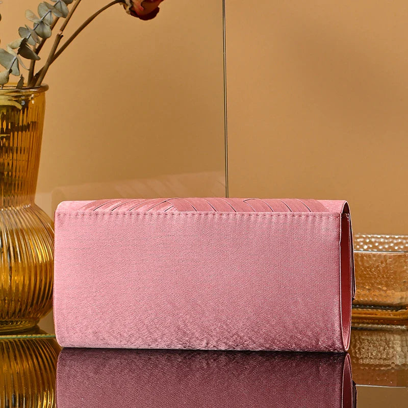 Women's Envelope Evening Clutch Bag - Hard Shell Party Handbag with Criss-Cross Design | Elariah