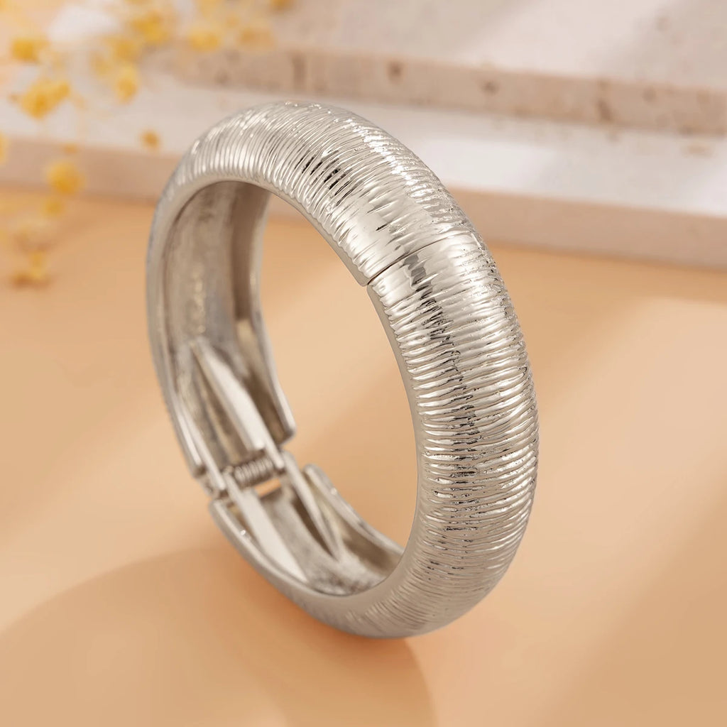 Elariah Chunky Wide Open Cuff Bracelet – Bold Geometric Metal Bangle for Women & Men | Gold or Silver Statement Jewellery