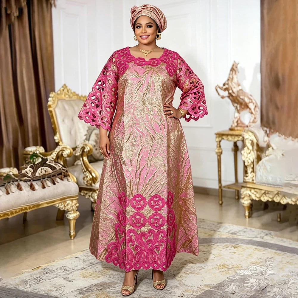 Vestido largo caftán dashiki africano Elariah para mujer – Túnica abaya modesta estilo bazín tradicional