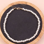 Classic Imitation Pearl Beaded Choker Necklace for Women – Elegant Bridal & Wedding Pearl Collar Necklace