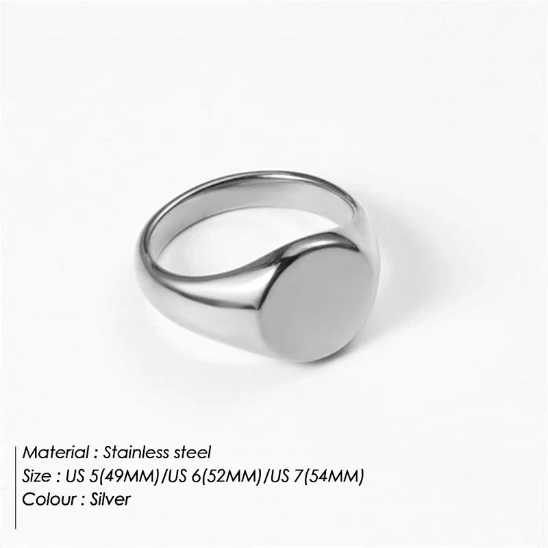 316L Stainless Steel Fashion Ring – Durable, Non-Fading Band for Women