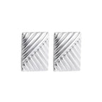 18K Gold Plated Stainless Steel Multilayer Circle Knot Drop Earrings for Women – Textured Statement Round Earrings